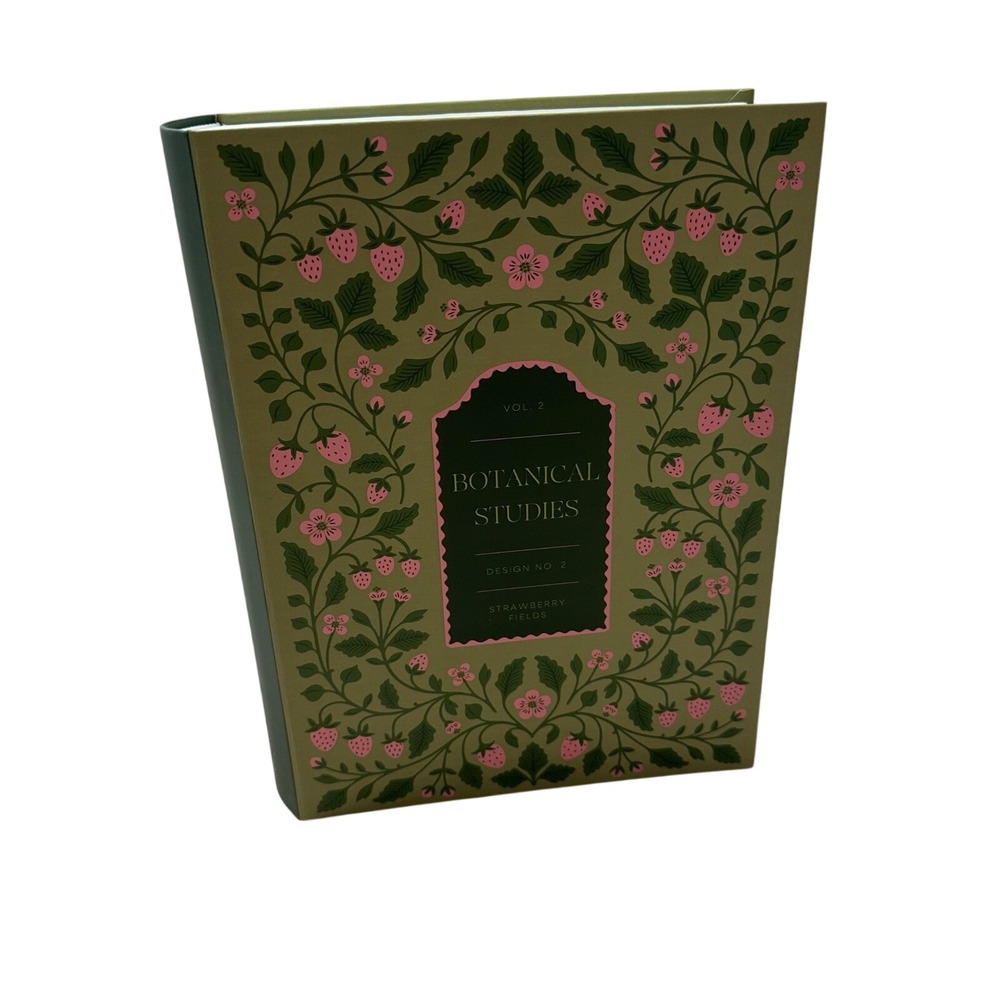 Lady Jayne‎ Botanical Studies Vol 2 Strawberry Fields Decorative Book Box Green